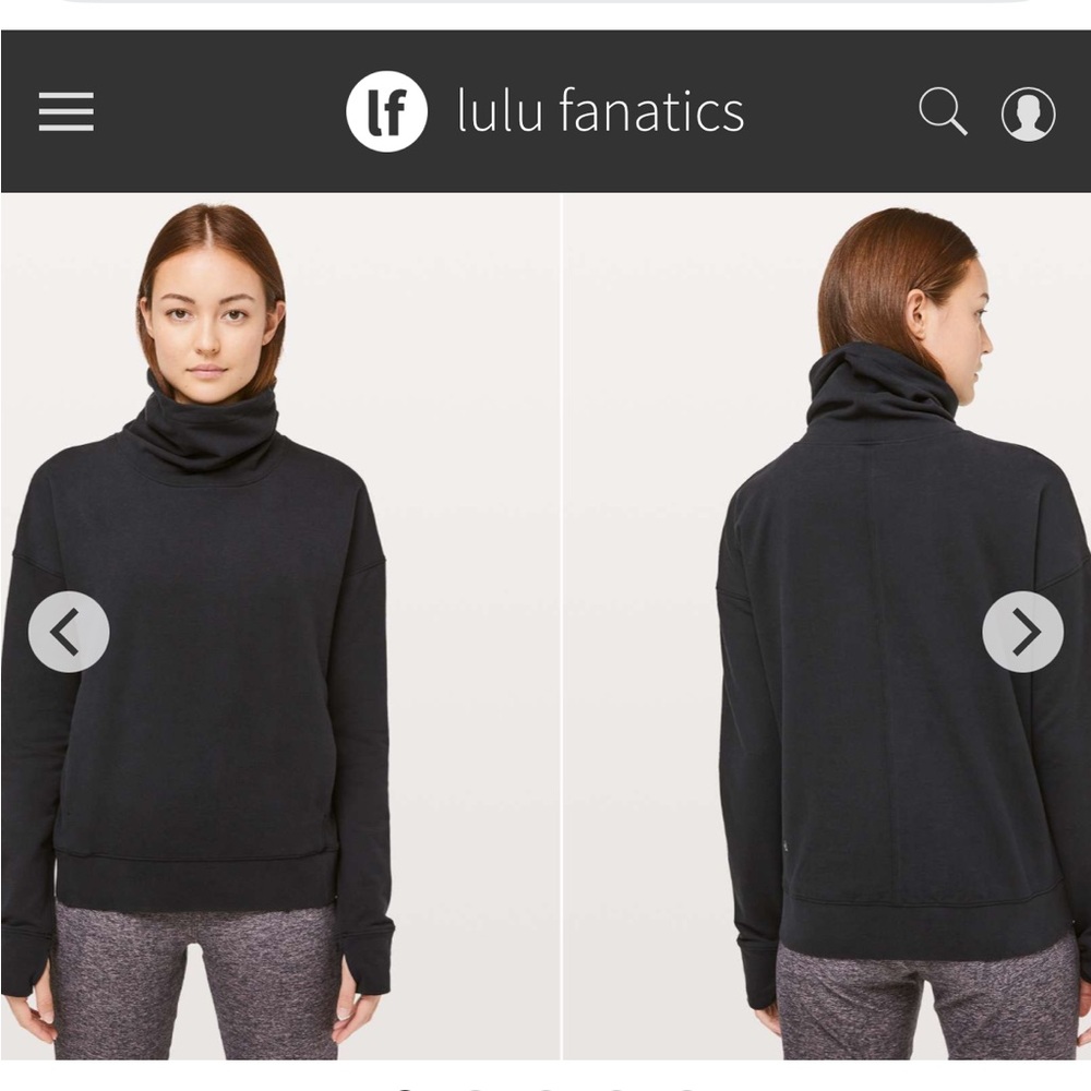 Lululemon Go Forward Pullover Sz 8 Black French Terry Modal 828